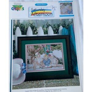 Color Charts Saturday Afternoon Cross Stitch Pattern Leaflet Relaxing Scene